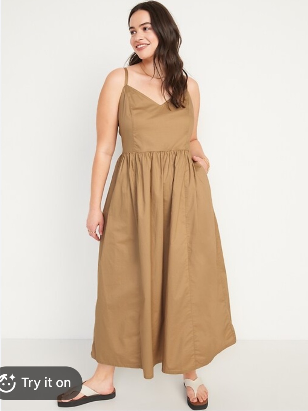 Old Navy Maxi Cotton Poplin Swing Dress